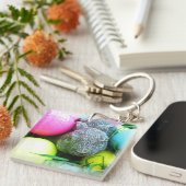 Paaseieren, konijnen, Golfballen Sleutelhanger (Voorkant Rechts)