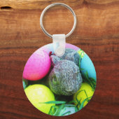 Paaseieren, konijnen, Golfballen Sleutelhanger (Voorkant)