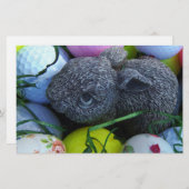 Paaseieren, konijnenGolfballen Briefpapier (Voorkant / Achterkant)