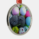 Paaseieren, konijnenGolfballen Metalen Ornament (Rechts)
