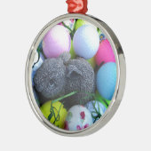 Paaseieren, konijnenGolfballen Metalen Ornament (Links)