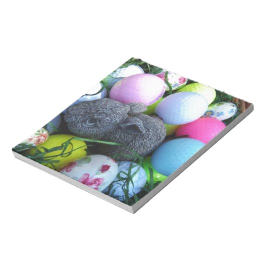 Paaseieren, konijnenGolfballen Notitieblok (Linkerzijde)