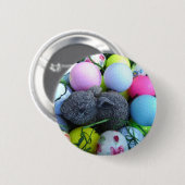 Paaseieren, konijnenGolfballen Ronde Button 5,7 Cm (Voorkant /achterkant)