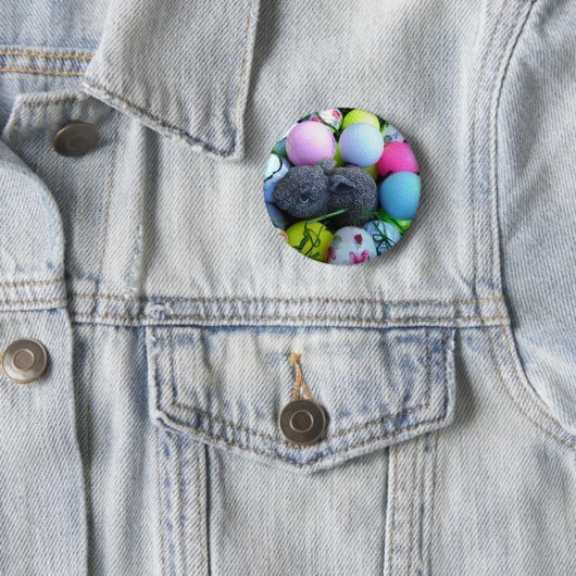 Paaseieren, konijnenGolfballen Ronde Button 5,7 Cm (In situ)