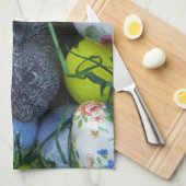 Paaseieren, konijnenGolfballen Theedoek (Quarter Fold)