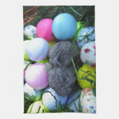 Paaseieren, konijnenGolfballen Theedoek (Verticaal)