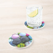 Paaseieren, konijnenGolfballen Zandsteen Onderzetter (Zijkant)