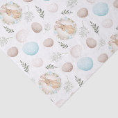 Paaseieren & Konijnenpatroon Pastel Wit Tissuepapier (Detail)