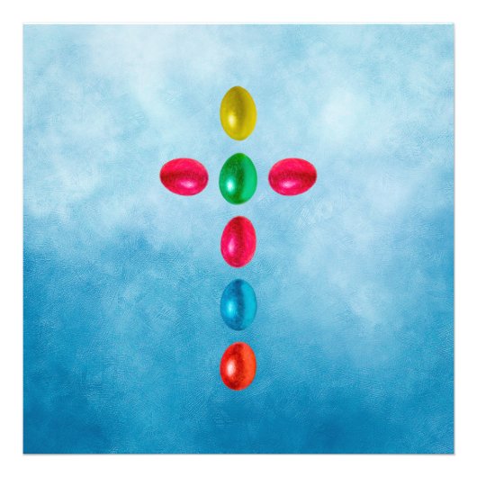 Paaseieren kruisen foto afdruk (Voorkant)