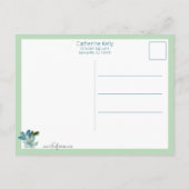 paaseieren, kuiken en bloemen briefkaart (Achterkant)