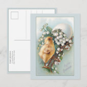  paaseieren, kuiken en Lily van de vallei Briefkaart (Voorkant / Achterkant)