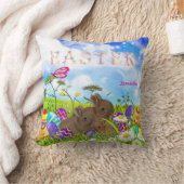 Paaseieren Lente Daisies Bunny Family Kussen (Deken)