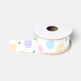 Paaseieren, lint in pastelkleuren