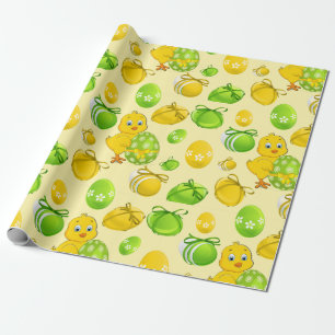 Paaseieren Little Chicken Pattern Cadeaupapier
