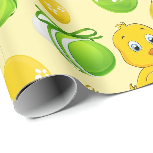 Paaseieren Little Chicken Pattern Cadeaupapier (Rol Hoek)