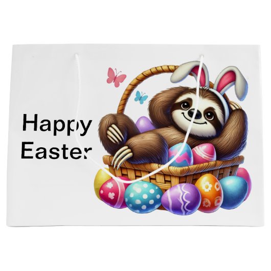 paaseieren luiaard groot cadeauzakje (Voorkant)