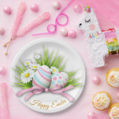 paaseieren, madeliefje papieren bordje (Feest)