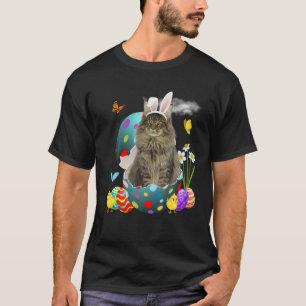 Paaseieren Maine Coon Bunny Cat Gifts Cat Dad Cat T-shirt