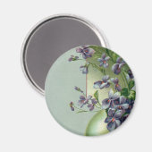  paaseieren met bloeiende paarse bloemen magneet (Voorkant / Achterkant)