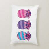 Paaseieren met bloemen en lint accent kussen (Achterkant (Verticaal))