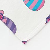 Paaseieren met bloemen en lint fleece deken (Hoek)