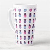 Paaseieren met bloemen en lint latte mok (Linkerhoek)