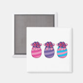 Paaseieren met bloemen en lint magneet (Voorkant / Achterkant)