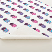 Paaseieren met bloemen en lint sherpa deken (3/4)