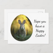paaseieren met bunny briefkaart (Voorkant / Achterkant)
