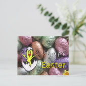 Paaseieren met Chick Cust. Happy Easter Briefkaart (Staand voorkant)