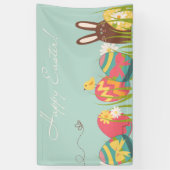 Paaseieren met chocolade Bunny binnenshuis decorte Spandoek (Verticaal)