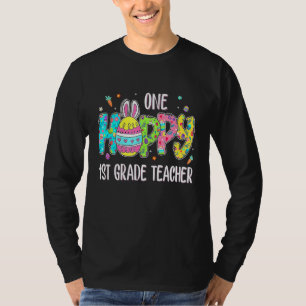 Paaseieren met één hoppy 1st-docer Bunny Easte T-shirt