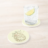 Paaseieren met Floral Elements Zandsteen Onderzetter (Zijkant)