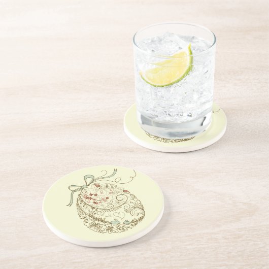 Paaseieren met Floral Elements Zandsteen Onderzetter (Zijkant)