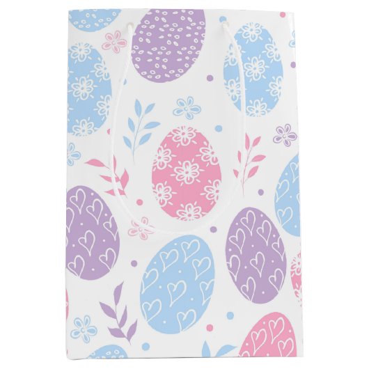 Paaseieren met gemiddeld cadeau medium cadeauzakje (Voorkant)