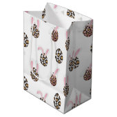 Paaseieren met gemiddeld cadeau medium cadeauzakje (Voorkant Gekanteld)