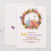 Paaseieren met grote uitnodiging (Voorkant / Achterkant)