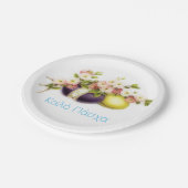 paaseieren met kersenbloei en Griekse tekst Papieren Bordje (Gekanteld)