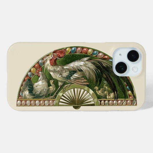 Paaseieren met kippen,  art nouveau Case-Mate iPhone case (Achterkant (horizontaal))