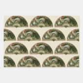 Paaseieren met kippen,  art nouveau inpakpapier vel (Voorkant)