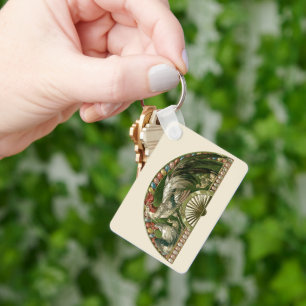 Paaseieren met kippen,  art nouveau sleutelhanger