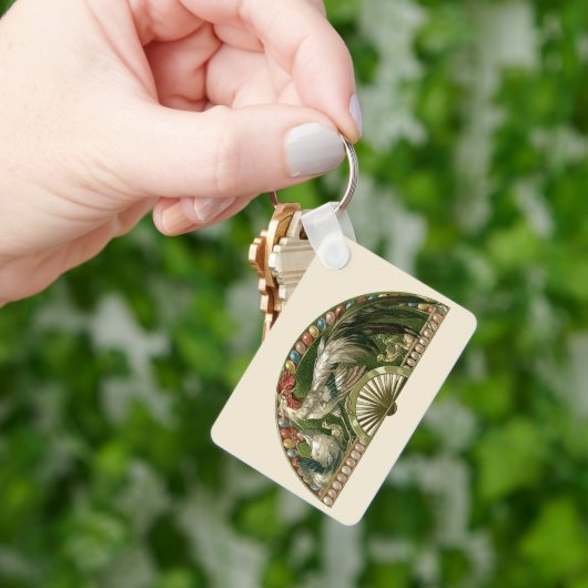 Paaseieren met kippen,  art nouveau sleutelhanger (Hand)