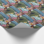  paaseieren met kippen cadeaupapier (Hoek)