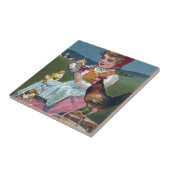  paaseieren met kippen tegeltje (Zijkant)