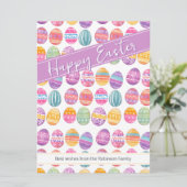 Paaseieren met patroon feestdagenkaart (Staand voorkant)