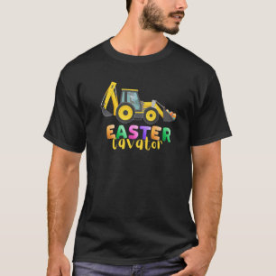 Paaseieren met schunnige Eggscavator Bunny Driving T-shirt
