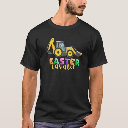 Paaseieren met schunnige Eggscavator Bunny Driving T-shirt (Voorkant)