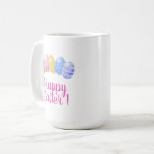 Paaseieren mok, cadeau voor happy easter, 15 oz ea koffiemok (Voorkant links)