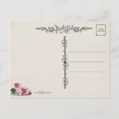 paaseieren, nesten en roze polyanthus briefkaart (Achterkant)