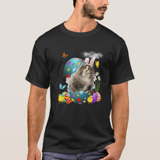 Paaseieren Noors bos Bunny Cat Gifts Cat D T-shirt (Voorkant)